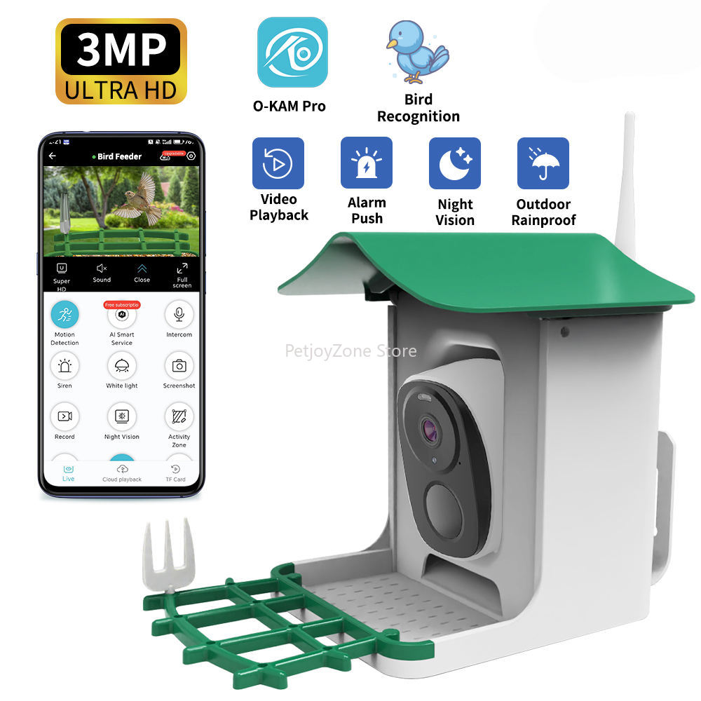 Bird Feeder Camera Wifi Smart Ai - OEM 3MP O-KAM WIFI Color Night