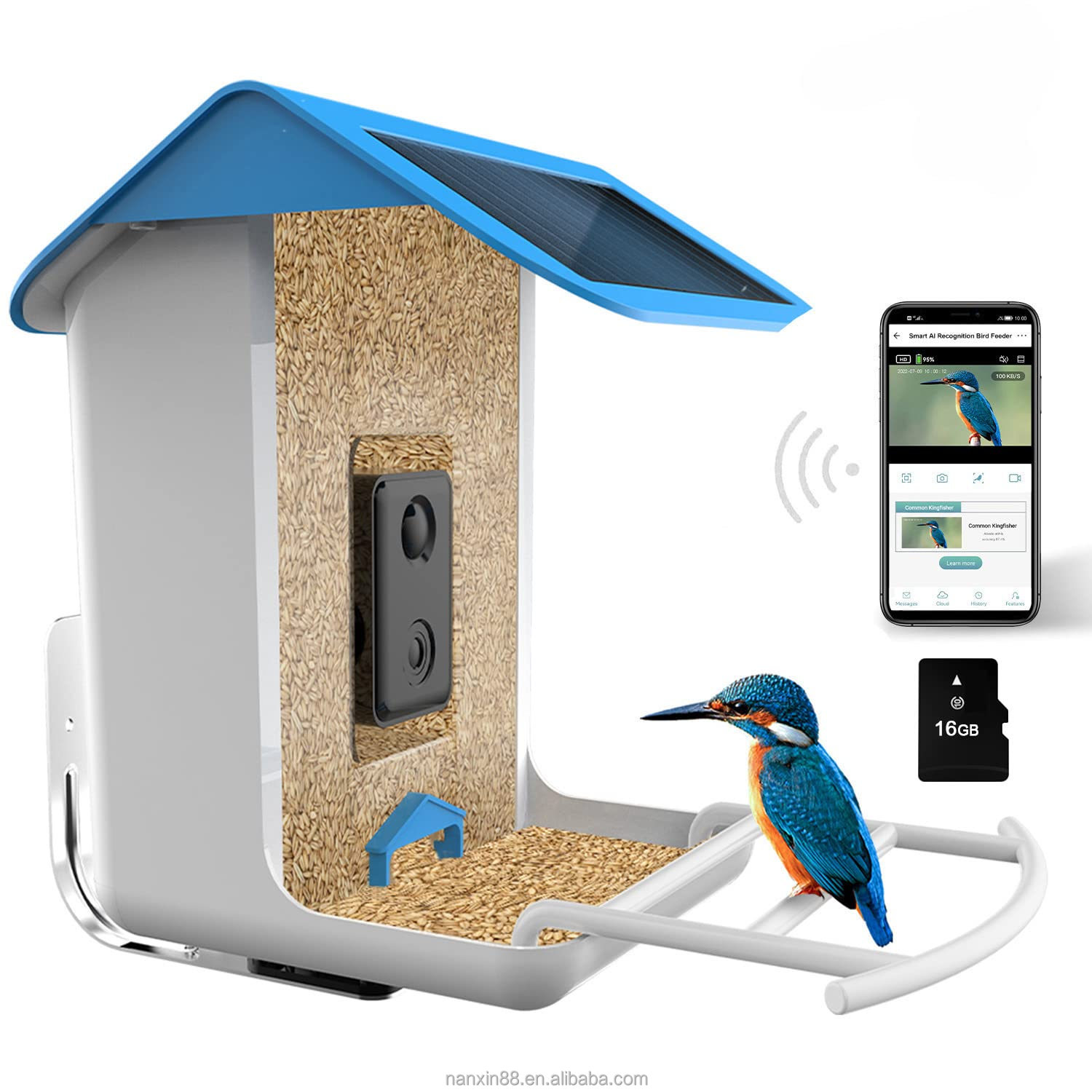 Bird Feeder Camera Wifi Smart Ai - Smart Bird Feeder, 1080P HD Camera,