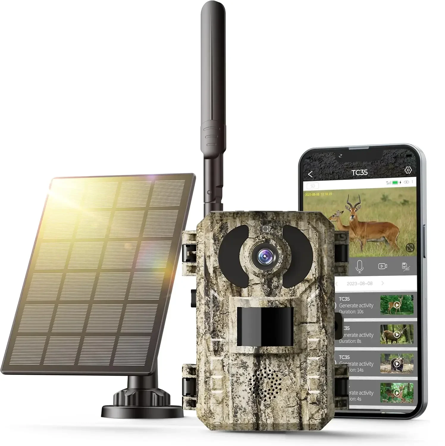 Hunting Game Camera Night Vision No Glow - 4G LTE Cellular Trail Camera 8K