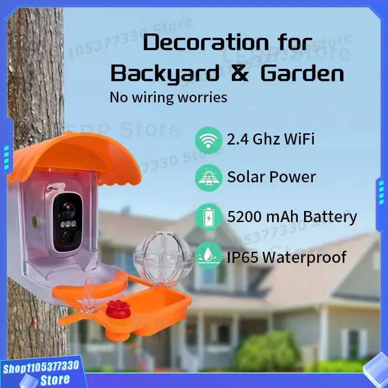 Bird Feeder Camera Wifi Smart Ai - 3MP HD Smart Bird Feeder with
