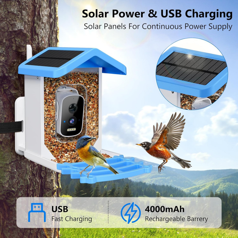 Bird Feeder Camera Wifi Smart Ai - WiFi Smart Bird Feeder with Camera
