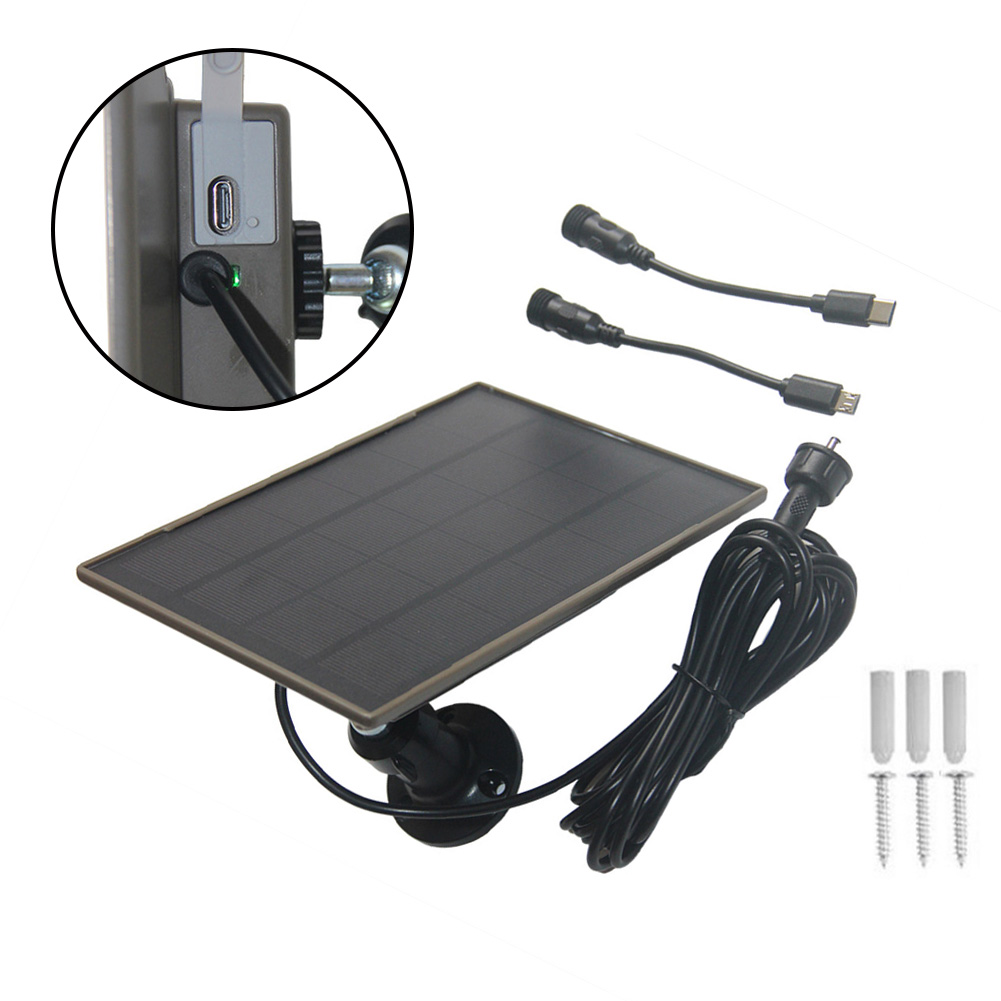 Trail Camera Solar Panel Powered - 3W Solar Panel Kit for Trail