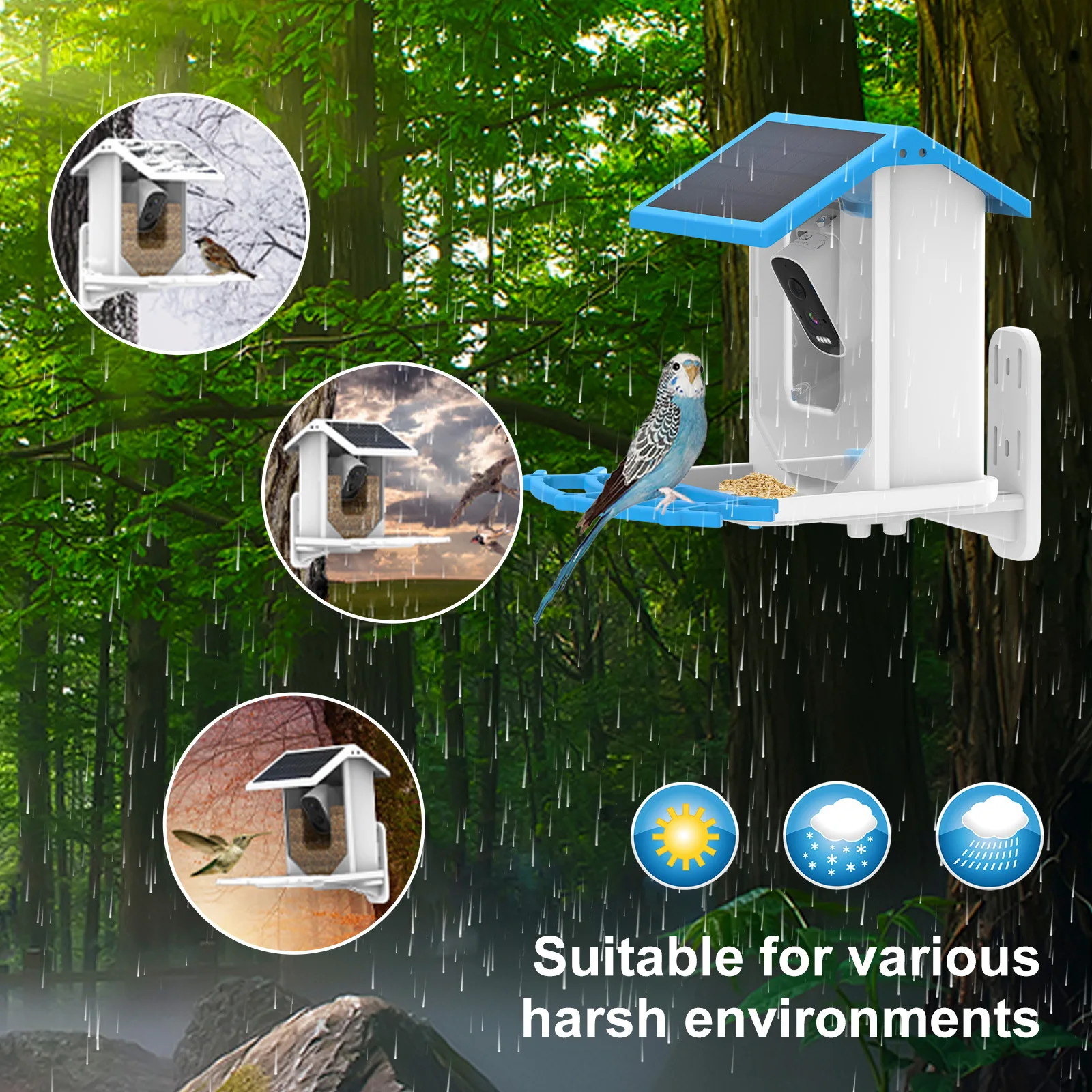 2K smart WiFi bird feeder came - đánh giá và giá Bird Feeder Camera Wifi Smart Ai