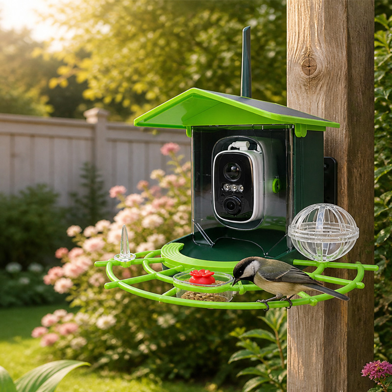 Smart WiFi Camera Solar Bird F - đánh giá và giá Bird Feeder Camera Wifi Smart Ai