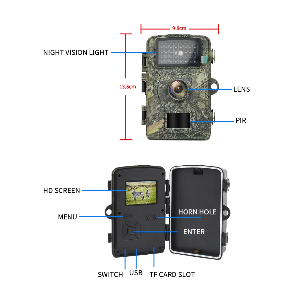 Trail Camera 16MP 1080P Infrar - đánh giá và giá Night Vision Trail Camera Infrared Leds