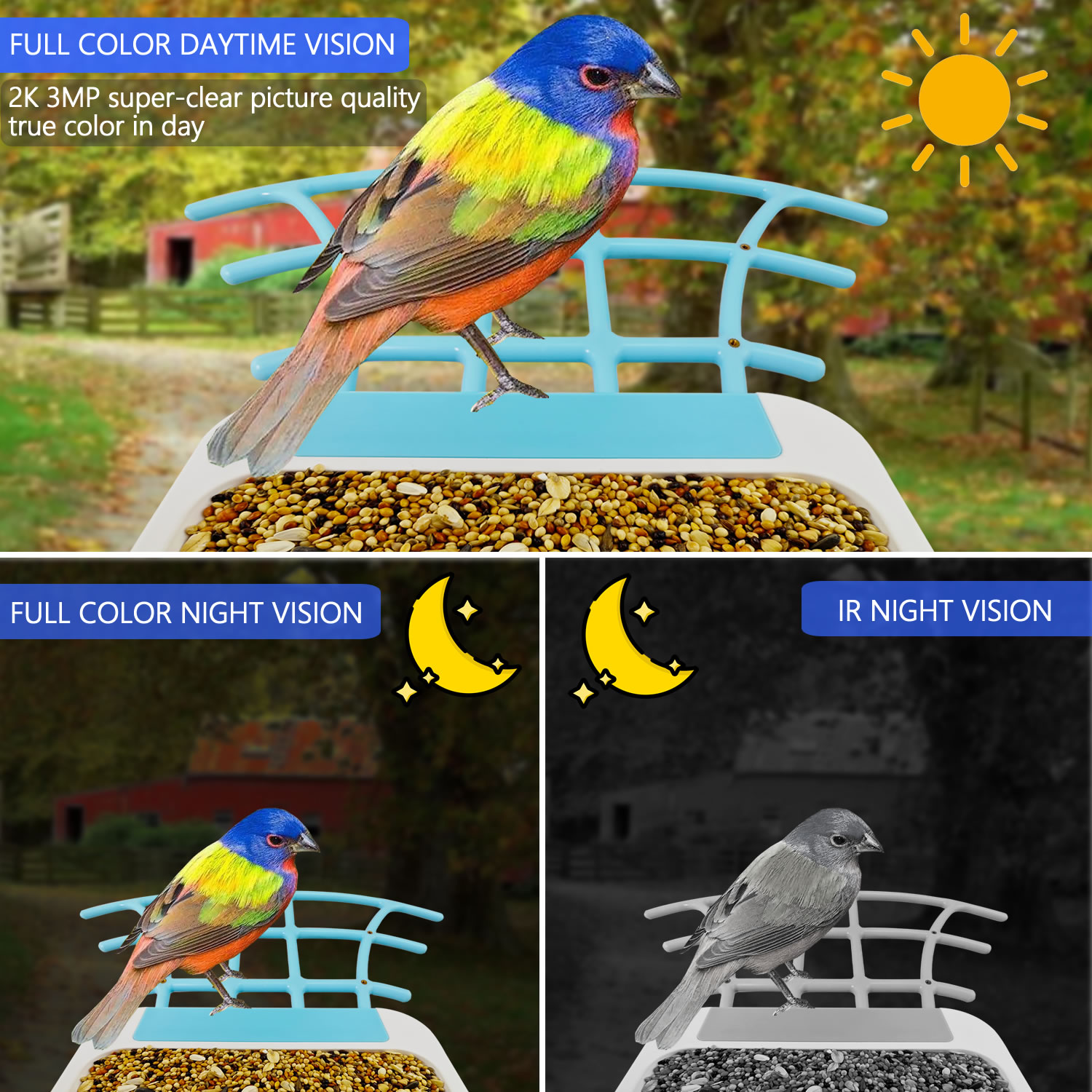 New Outdoor Wireless Smart AI  - đánh giá và giá Bird Feeder Camera Wifi Smart Ai
