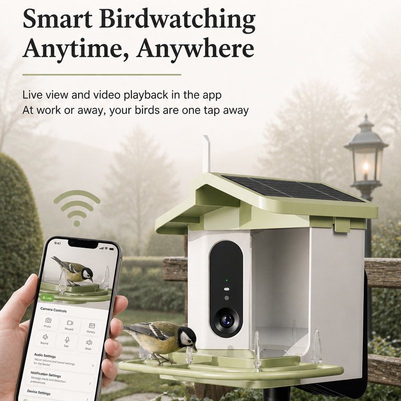 Solar Bird Feeder With Camera  - đánh giá và giá Bird Feeder Camera Wifi Smart Ai
